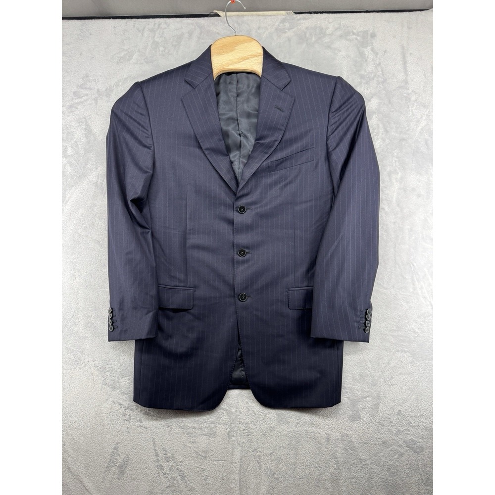 Ermenegildo Zegna Sport Coat Blue Pinstripe Blazer Jacket Wool‎ Men's 50R